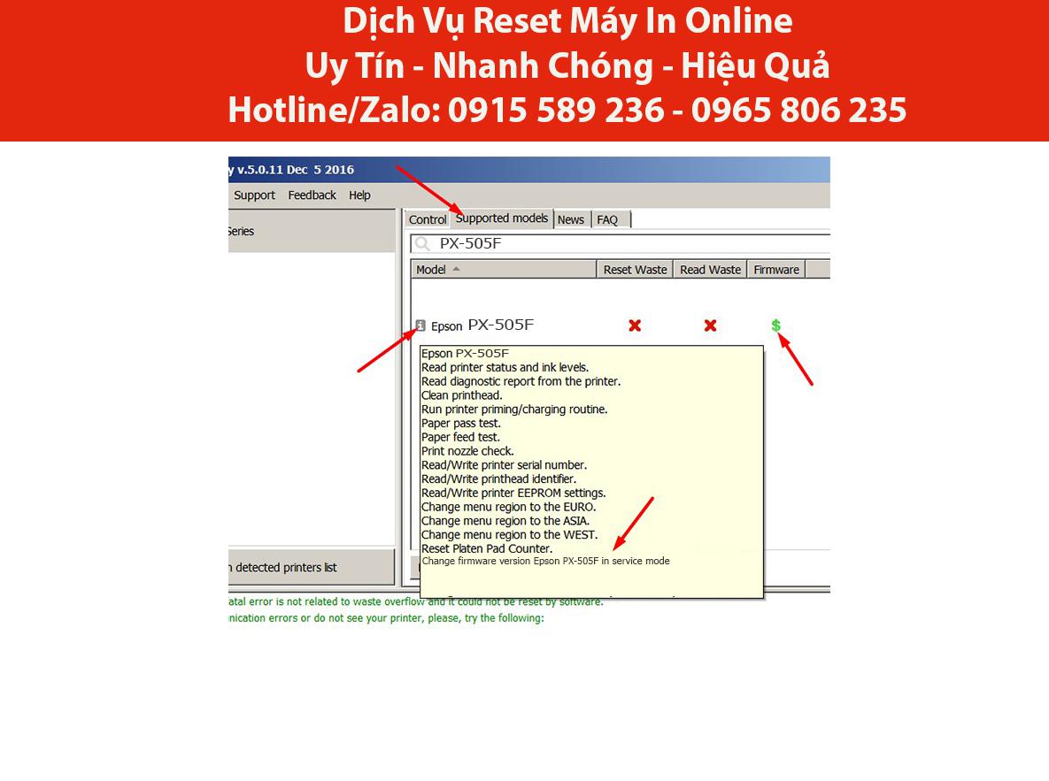 Key Firmware May In Epson PX-505F Step 1